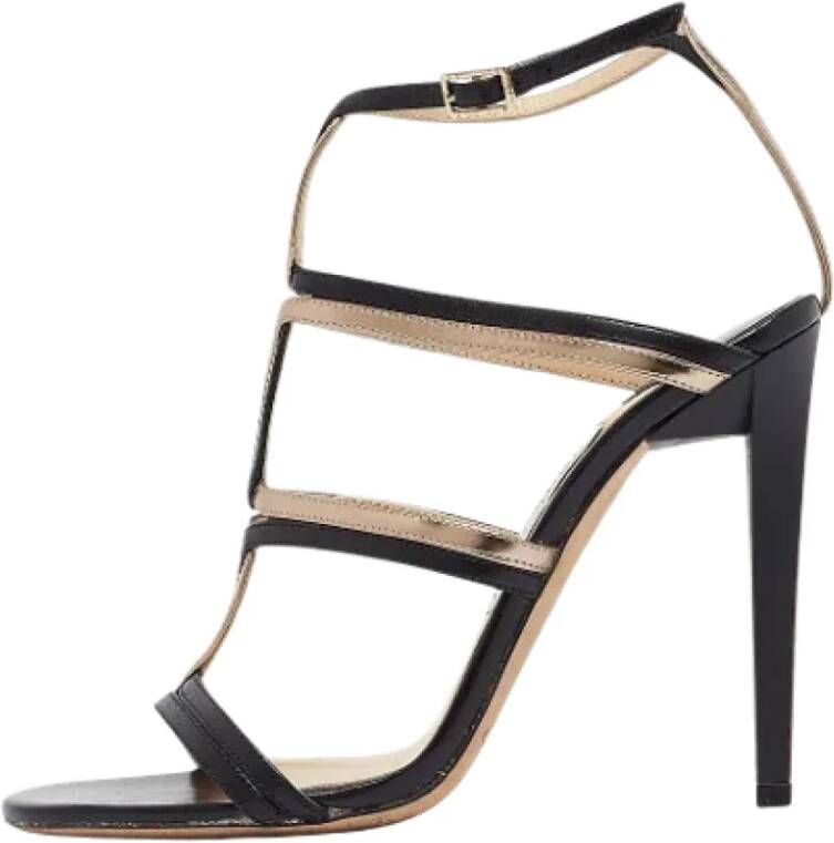 Jimmy Choo Pre-owned Leather sandals Black Dames