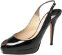 Jimmy Choo Pre-owned Leather sandals Black Dames - Thumbnail 1