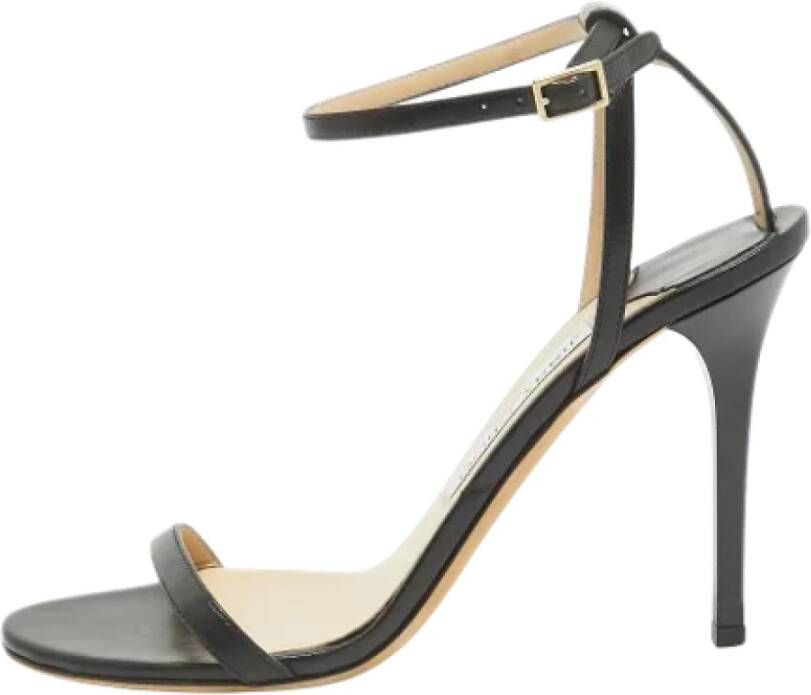 Jimmy Choo Pre-owned Leather sandals Black Dames