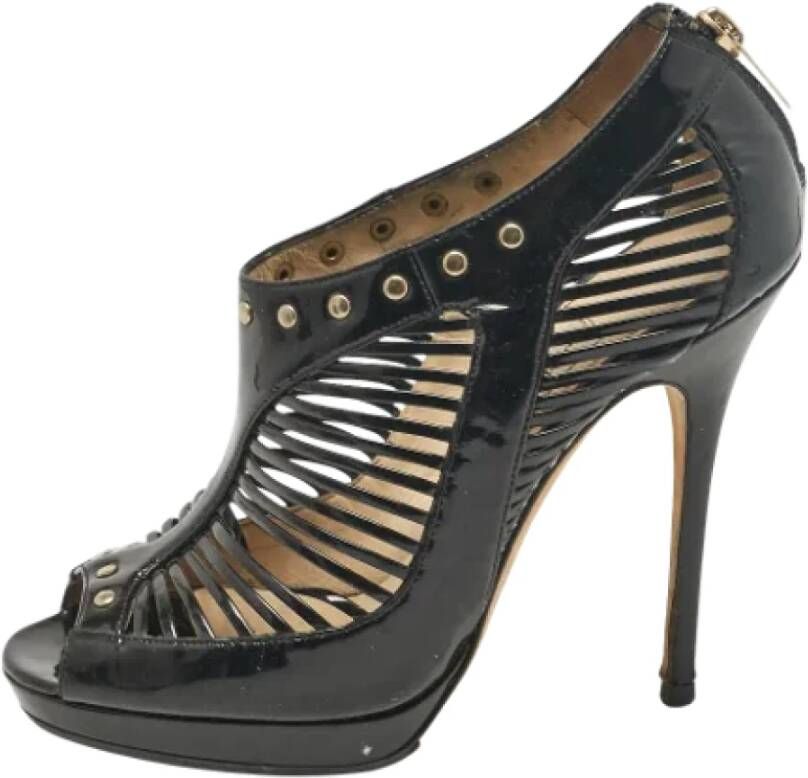 Jimmy Choo Pre-owned Leather sandals Black Dames