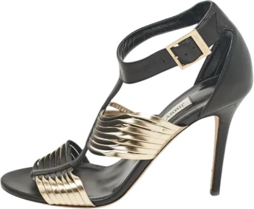 Jimmy Choo Pre-owned Leather sandals Black Dames