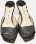 Jimmy Choo Pre-owned Leather sandals Black Dames - Thumbnail 1