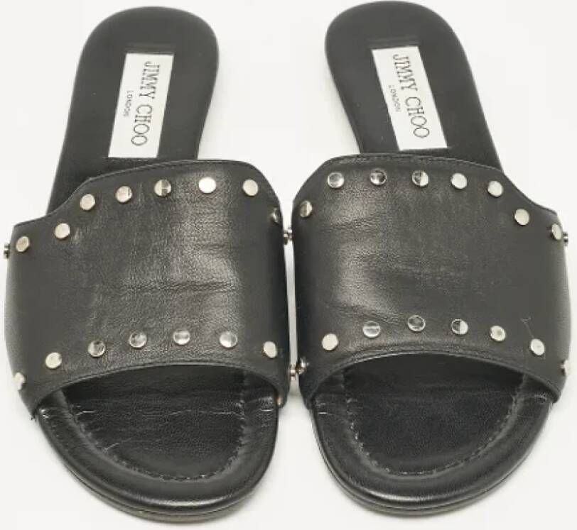 Jimmy Choo Pre-owned Leather sandals Black Dames