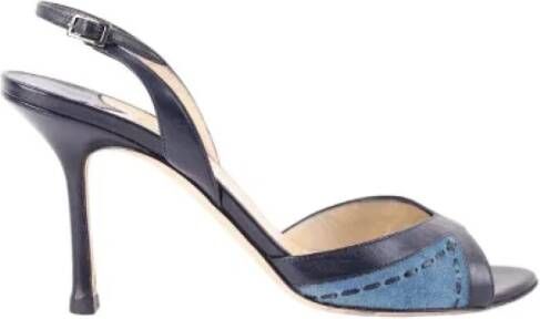 Jimmy Choo Pre-owned Leather sandals Black Dames