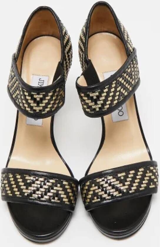 Jimmy Choo Pre-owned Leather sandals Black Dames