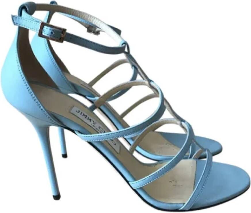 Jimmy Choo Pre-owned Leather sandals Blue Dames