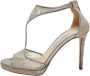 Jimmy Choo Pre-owned Leather sandals Gray Dames - Thumbnail 1