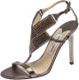 Jimmy Choo Pre-owned Leather sandals Gray Dames - Thumbnail 1