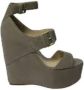 Jimmy Choo Pre-owned Leather sandals Gray Dames - Thumbnail 1