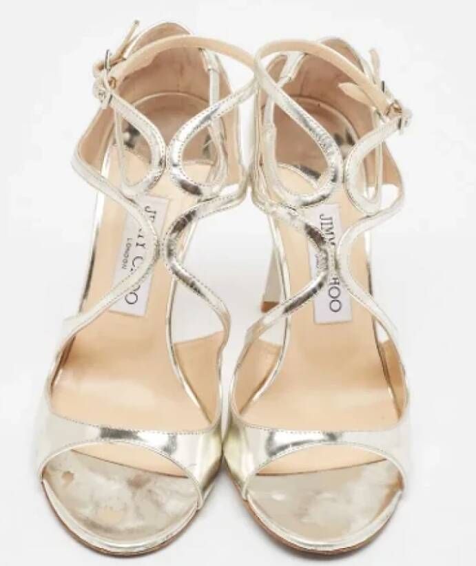 Jimmy Choo Pre-owned Leather sandals Gray Dames