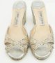 Jimmy Choo Pre-owned Leather sandals Gray Dames - Thumbnail 1