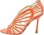 Jimmy Choo Pre-owned Leather sandals Orange Dames - Thumbnail 1