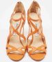 Jimmy Choo Pre-owned Leather sandals Orange Dames - Thumbnail 1