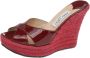 Jimmy Choo Pre-owned Leather sandals Red Dames - Thumbnail 1