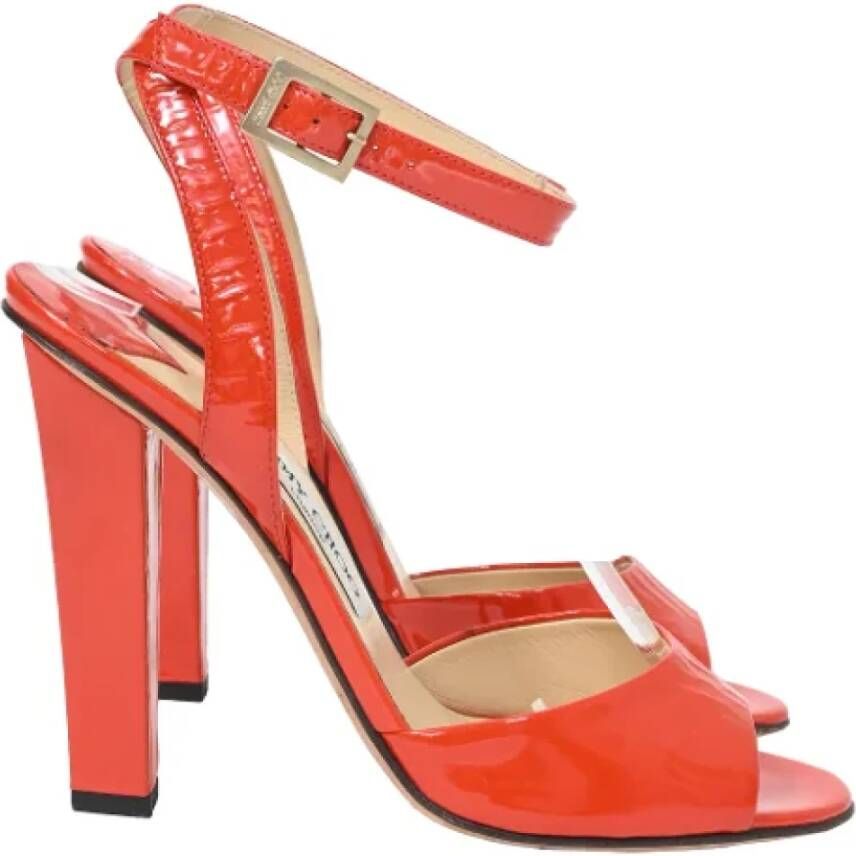 Jimmy Choo Pre-owned Leather sandals Red Dames