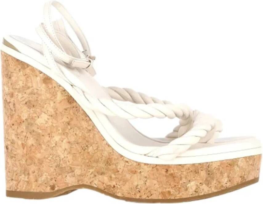 Jimmy Choo Pre-owned Leather sandals White Dames