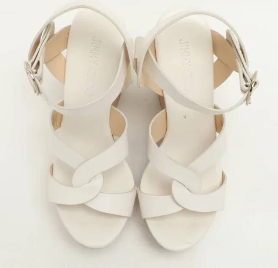 Jimmy Choo Pre-owned Leather sandals White Dames