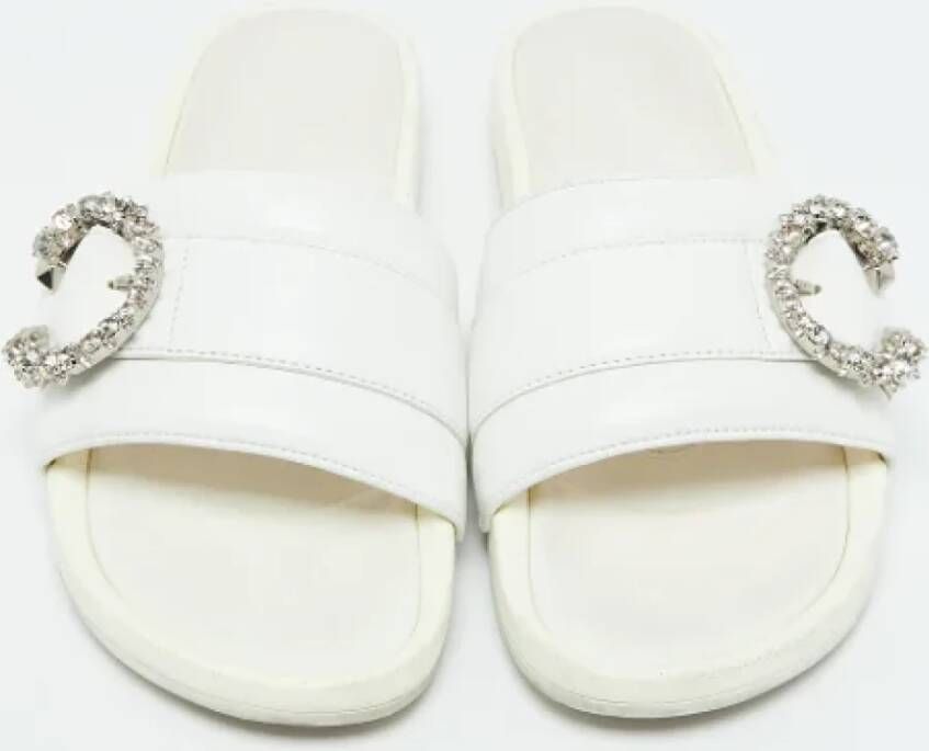 Jimmy Choo Pre-owned Leather sandals White Dames