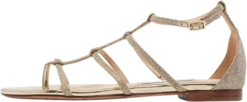 Jimmy Choo Pre-owned Leather sandals Yellow Dames