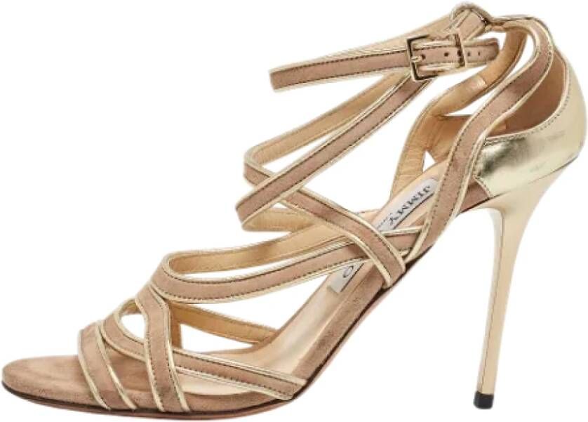 Jimmy Choo Pre-owned Leather sandals Yellow Dames