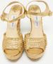 Jimmy Choo Pre-owned Leather sandals Yellow Dames - Thumbnail 1