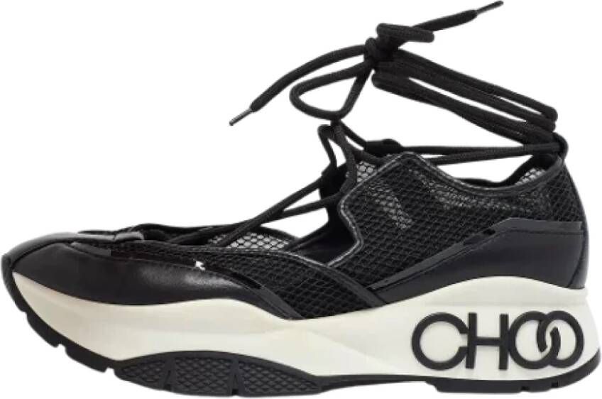 Jimmy Choo Pre-owned Leather sneakers Black Dames