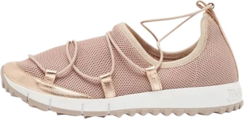 Jimmy Choo Pre-owned Leather sneakers Pink Dames