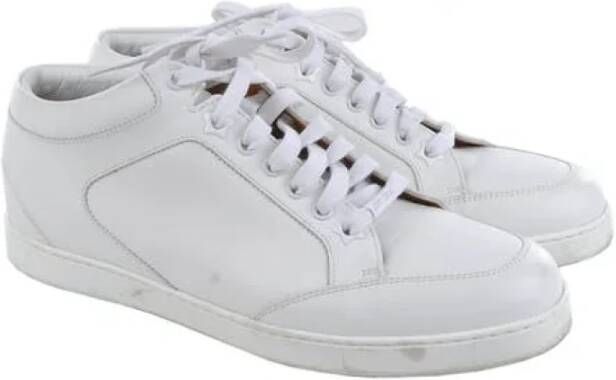 Jimmy Choo Pre-owned Leather sneakers White Dames