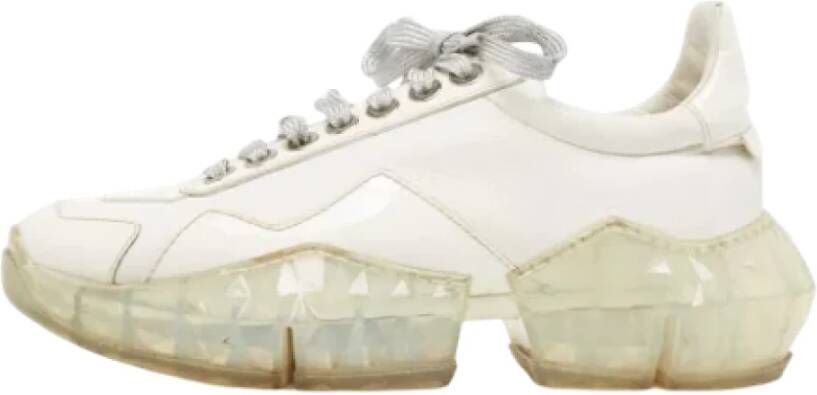 Jimmy Choo Pre-owned Leather sneakers White Dames