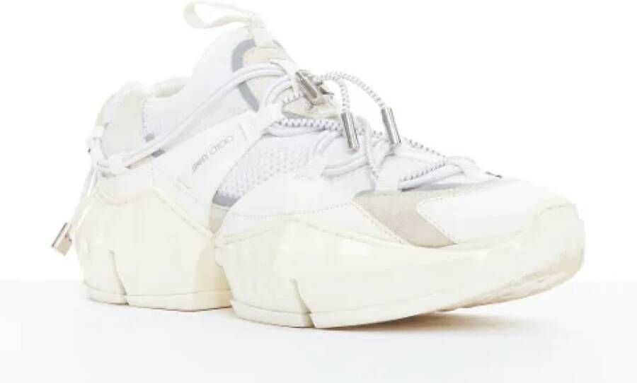 Jimmy Choo Pre-owned Leather sneakers White Dames