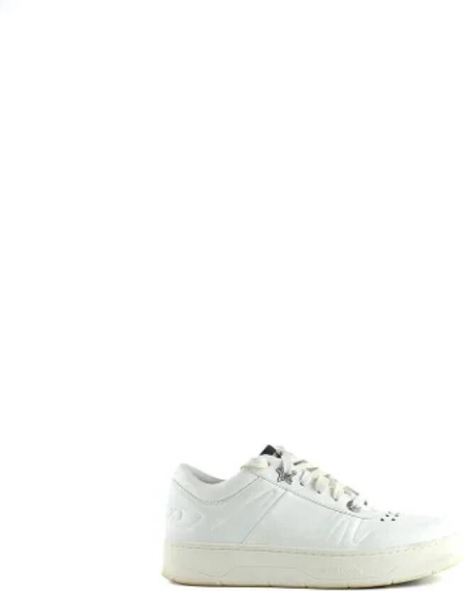 Jimmy Choo Pre-owned Leather sneakers White Dames