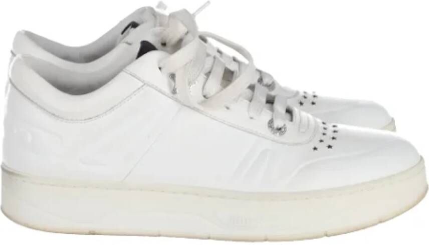 Jimmy Choo Pre-owned Leather sneakers White Dames