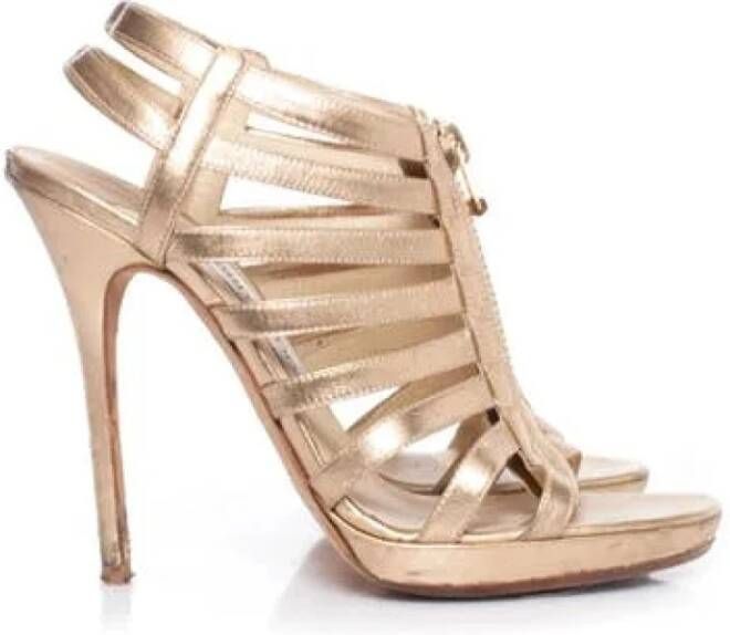 Jimmy Choo Pre-owned Sandalen Yellow Dames