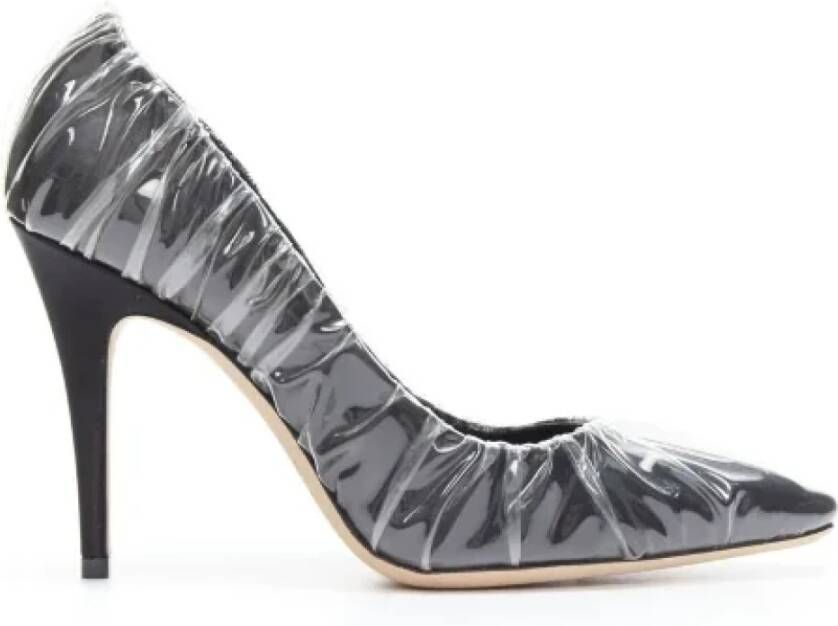 Jimmy Choo Pre-owned Satin heels Black Dames