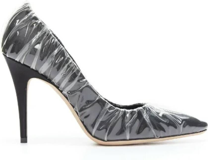 Jimmy Choo Pre-owned Satin heels Black Dames