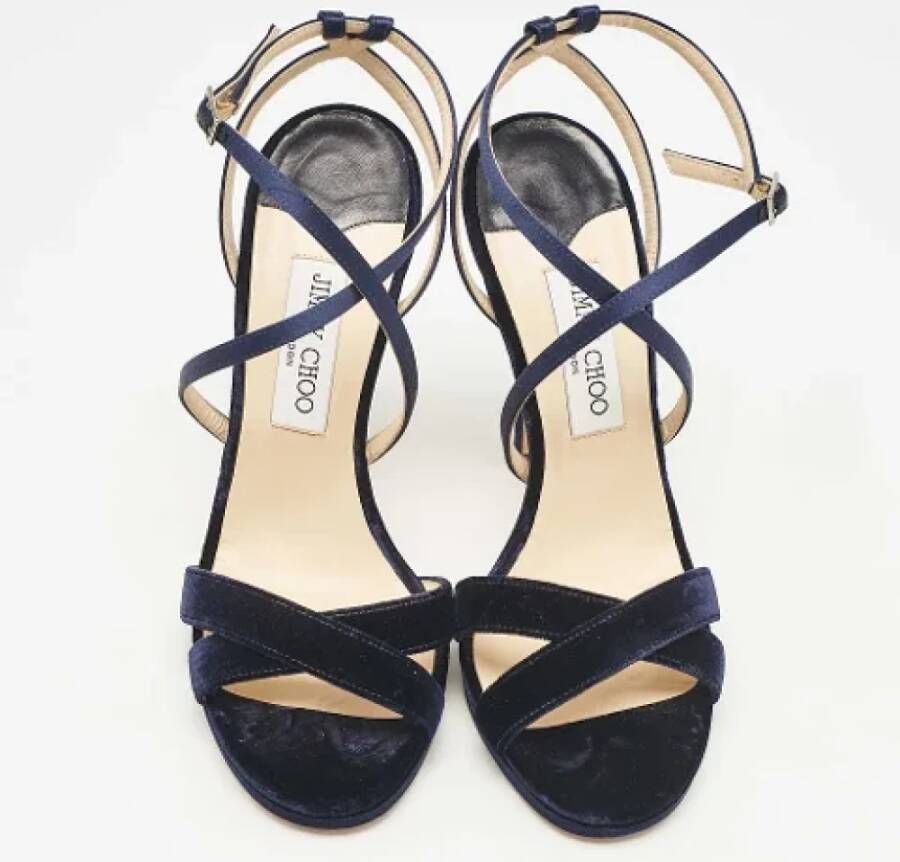 Jimmy Choo Pre-owned Satin sandals Black Dames