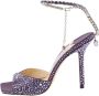 Jimmy Choo Pre-owned Satin sandals Purple Dames - Thumbnail 1