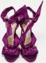 Jimmy Choo Pre-owned Satin sandals Purple Dames - Thumbnail 1