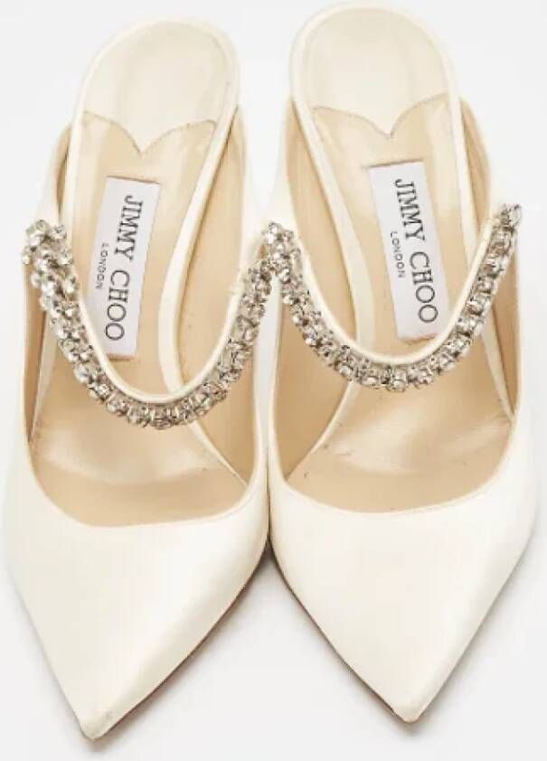 Jimmy Choo Pre-owned Satin sandals White Dames