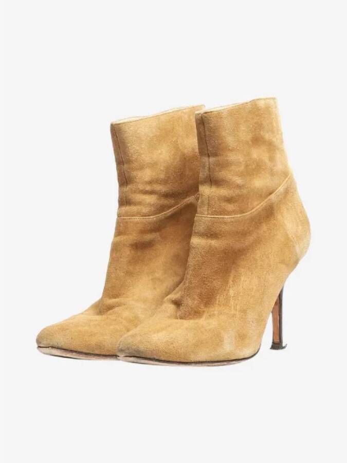 Jimmy Choo Pre-owned Suede boots Beige Dames