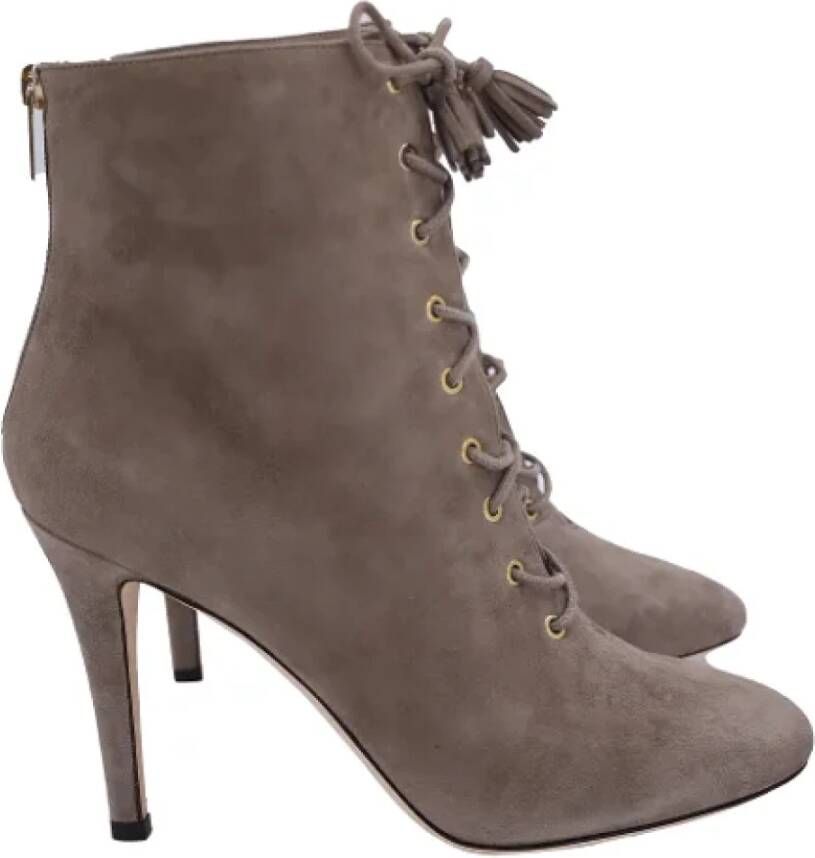 Jimmy Choo Pre-owned Suede boots Brown Dames