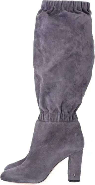 Jimmy Choo Pre-owned Suede boots Gray Dames