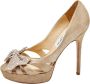 Jimmy Choo Pre-owned Suede heels Beige Dames - Thumbnail 1