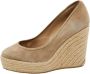 Jimmy Choo Pre-owned Suede heels Beige Dames - Thumbnail 1