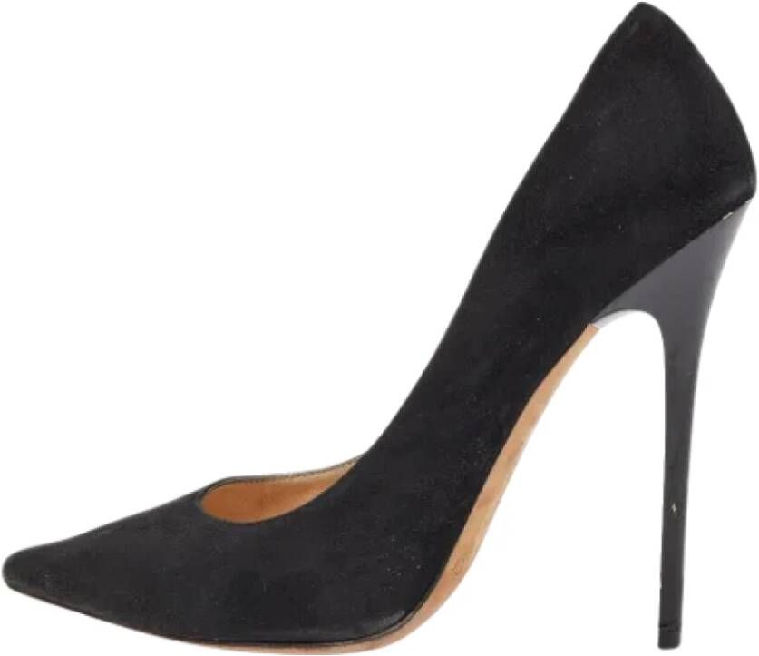 Jimmy Choo Pre-owned Suede heels Black Dames