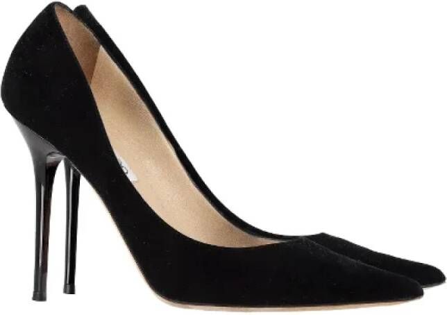 Jimmy Choo Pre-owned Suede heels Black Dames