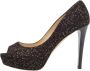 Jimmy Choo Pre-owned Suede heels Black Dames - Thumbnail 1