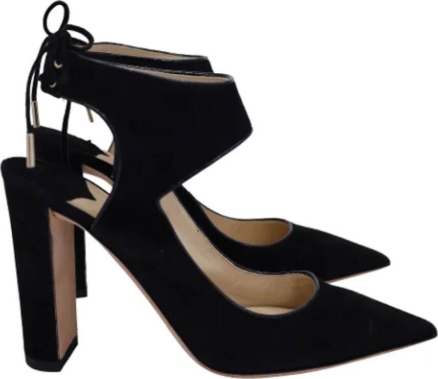 Jimmy Choo Pre-owned Suede heels Black Dames