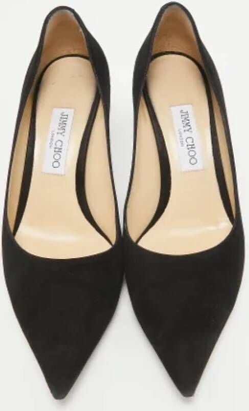 Jimmy Choo Pre-owned Suede heels Black Dames