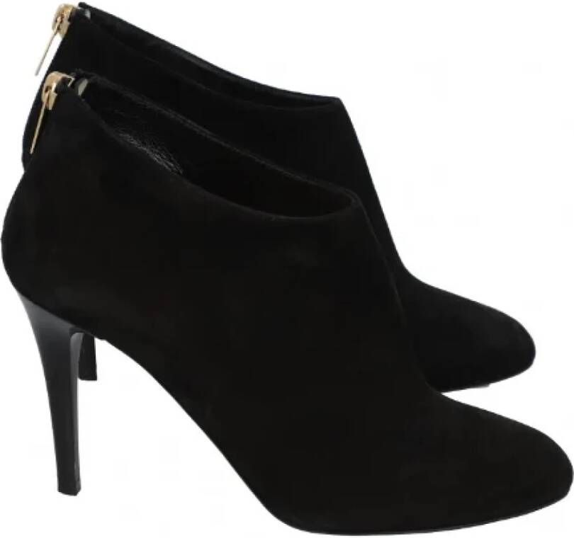 Jimmy Choo Pre-owned Suede heels Black Dames